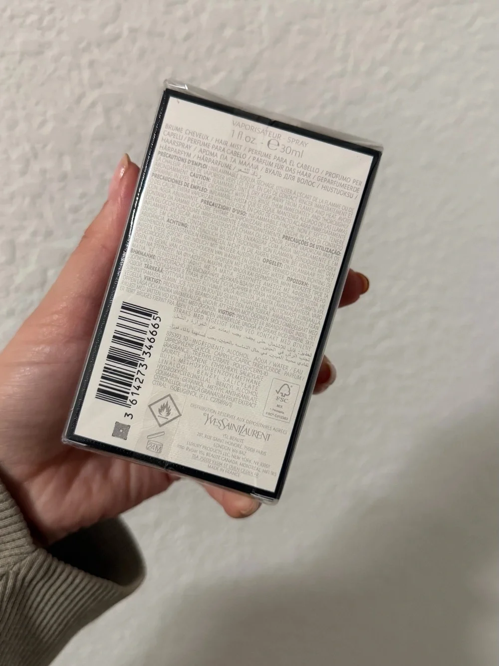 Yves Saint Laurent Libre Hair Mist in White and Gold Packaging